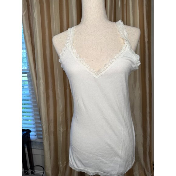 VTG OLD NAVY Lace Trim Cami Tank Top ASO Elena Gilbert ALT Lg Grunge Y2K Fairy - Picture 4 of 8